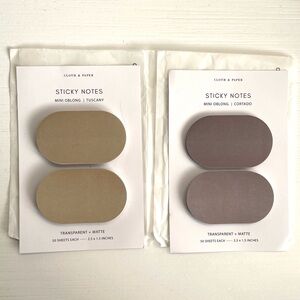 Cloth & Paper Mini Oblong Sticky Notes x2 Bundle